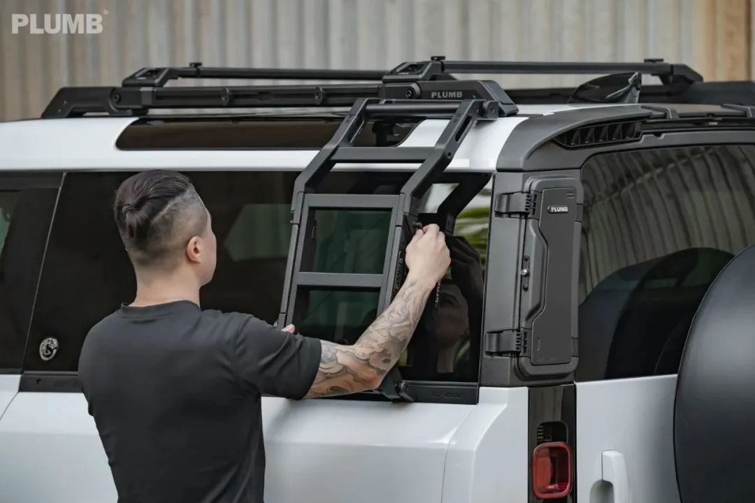 PLUMB "M-one" Series Roof Rack and Ladder For Land Rover Defender 90